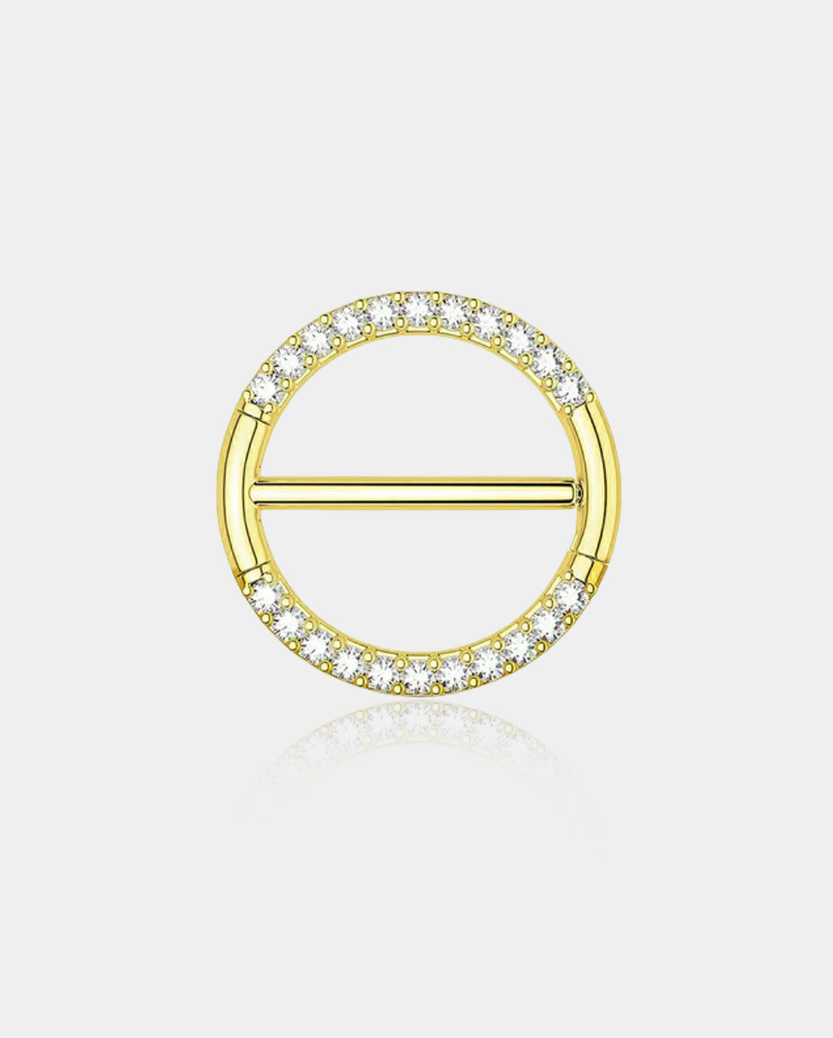 Circular CZ Clicker Nipple Shield Jewelry