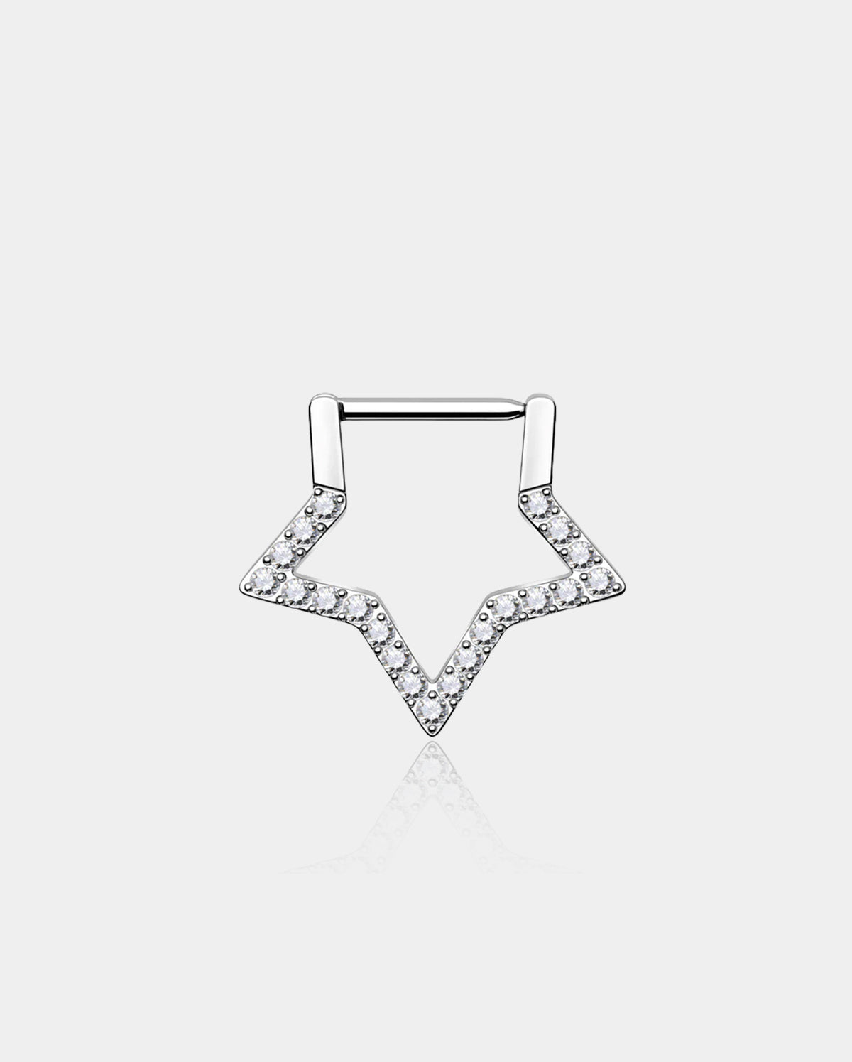 CZ Star Clicker Titanium Septum Ring
