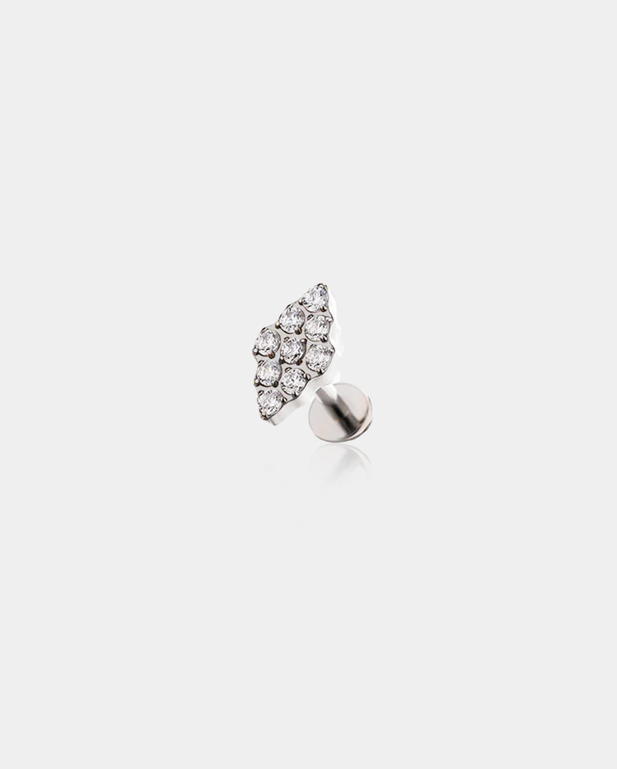 Cluster CZ Titanium Helix Stud