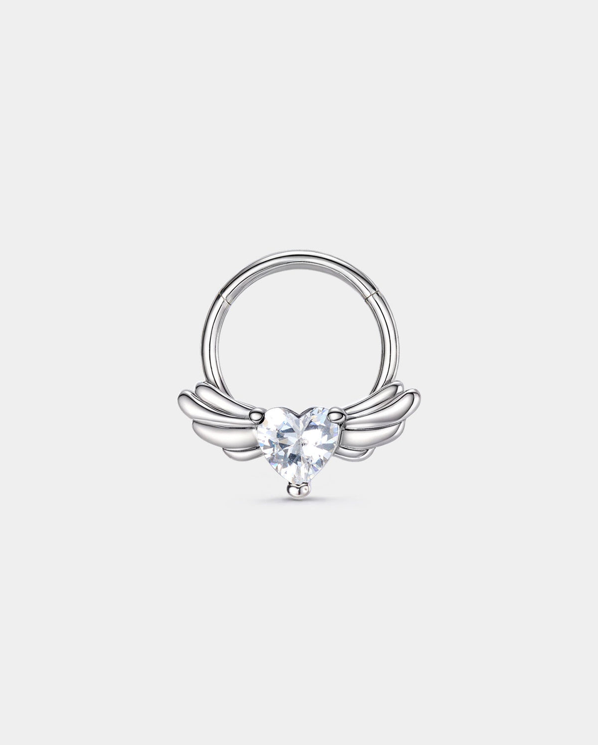 Winged Heart CZ Segment Septum Ring