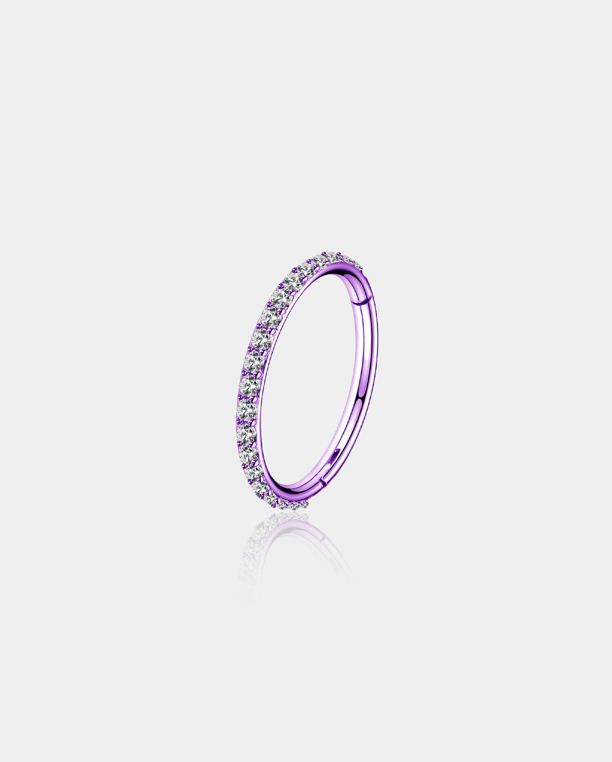 18G CZ Hinged Segment Nose Ring