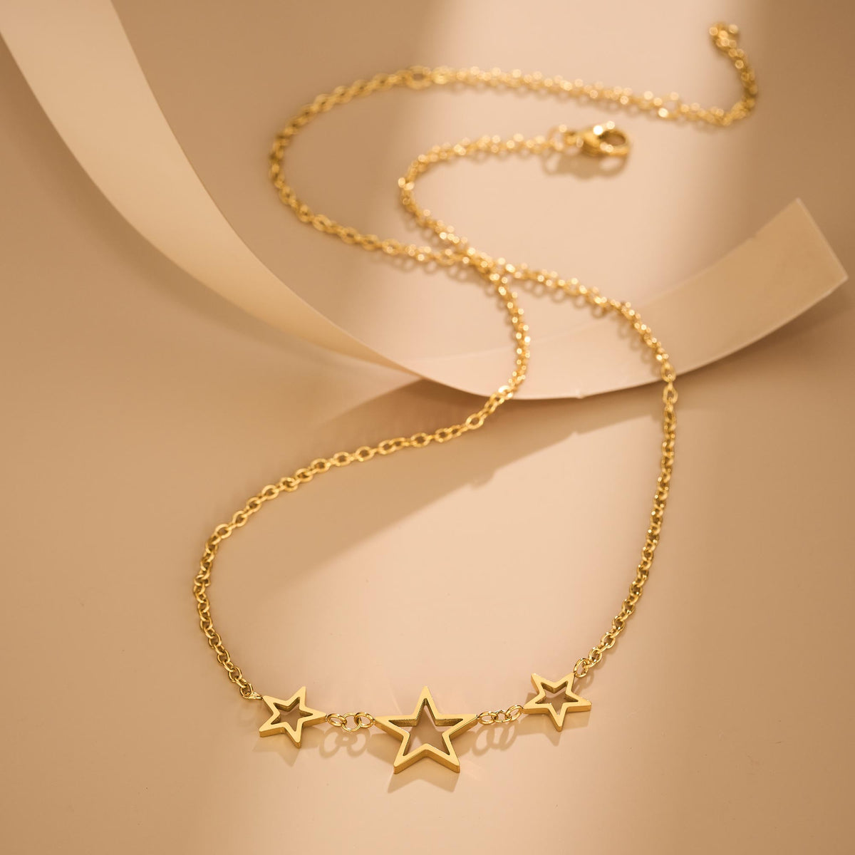 Three-Star Chain Necklace（Gift Packing Available）
