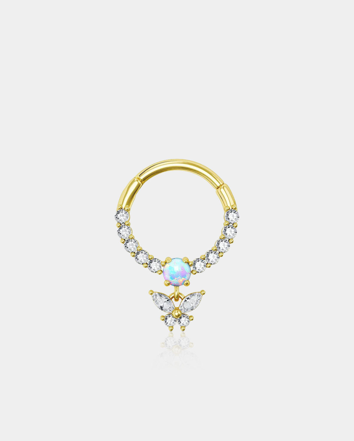 Hanging CZ Butterfly Septum Daith Ring