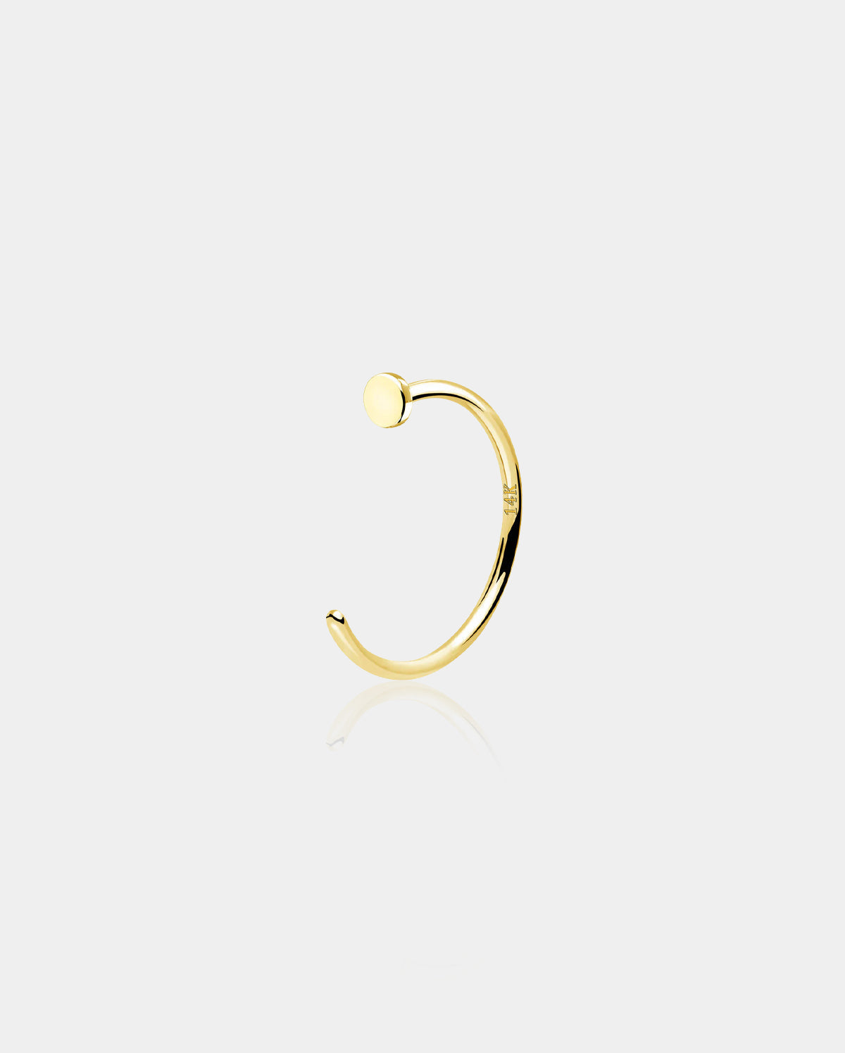 14K Gold Half Hoop Nose Ring