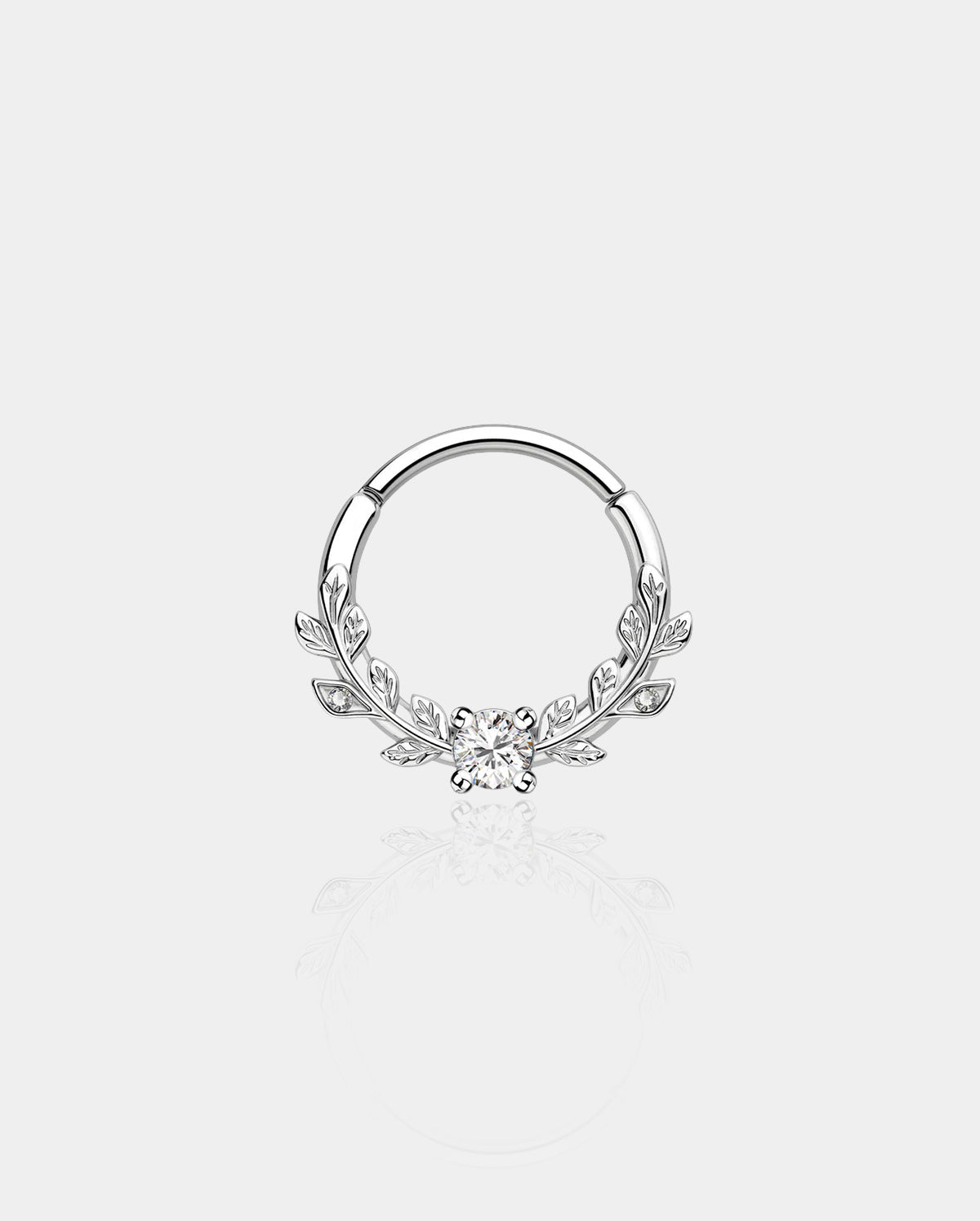 Symmetrical Leaves CZ Septum & Daith Ring