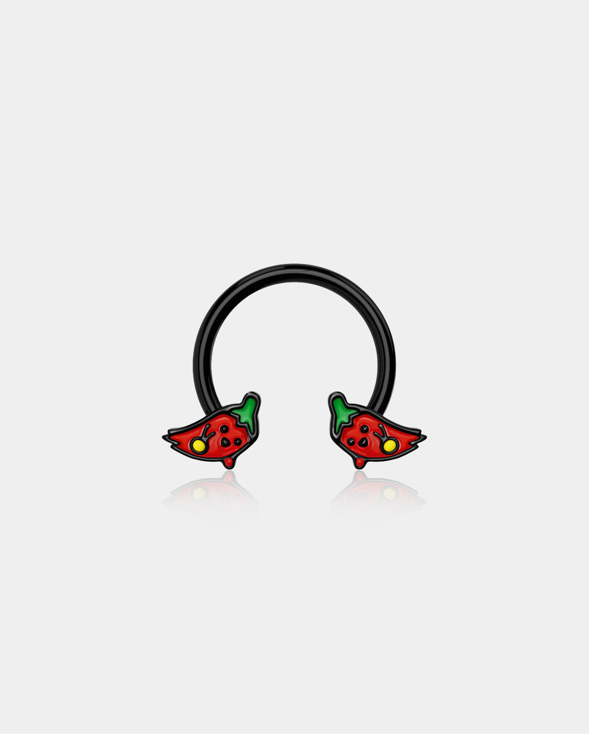 Red Ghost Pepper Horseshoe Septum Ring