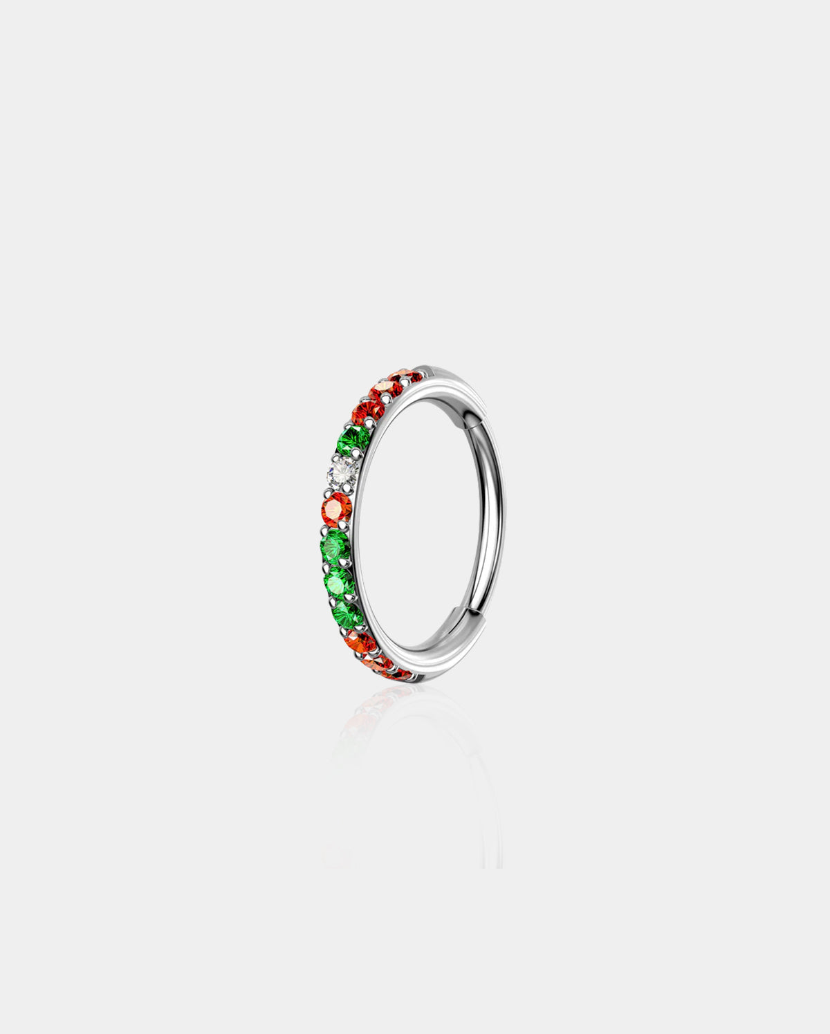 18G Christmas Combo Segment Nose Ring