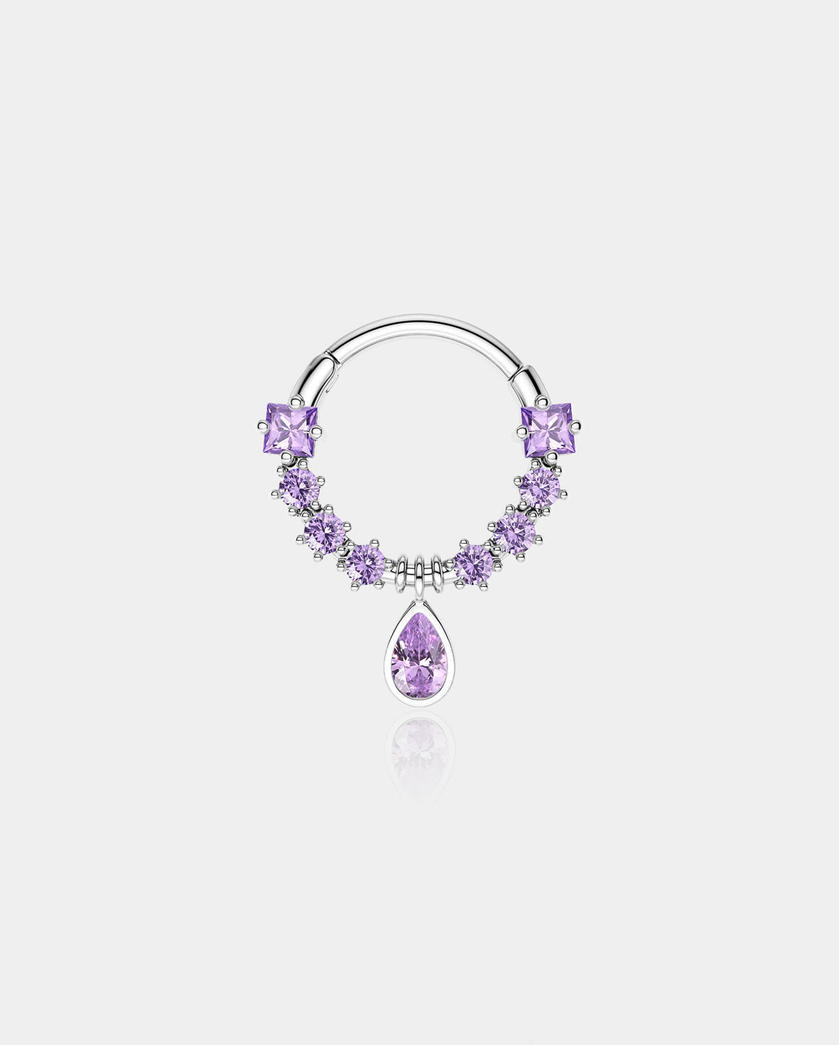 Dangle Diamond Septum Ring