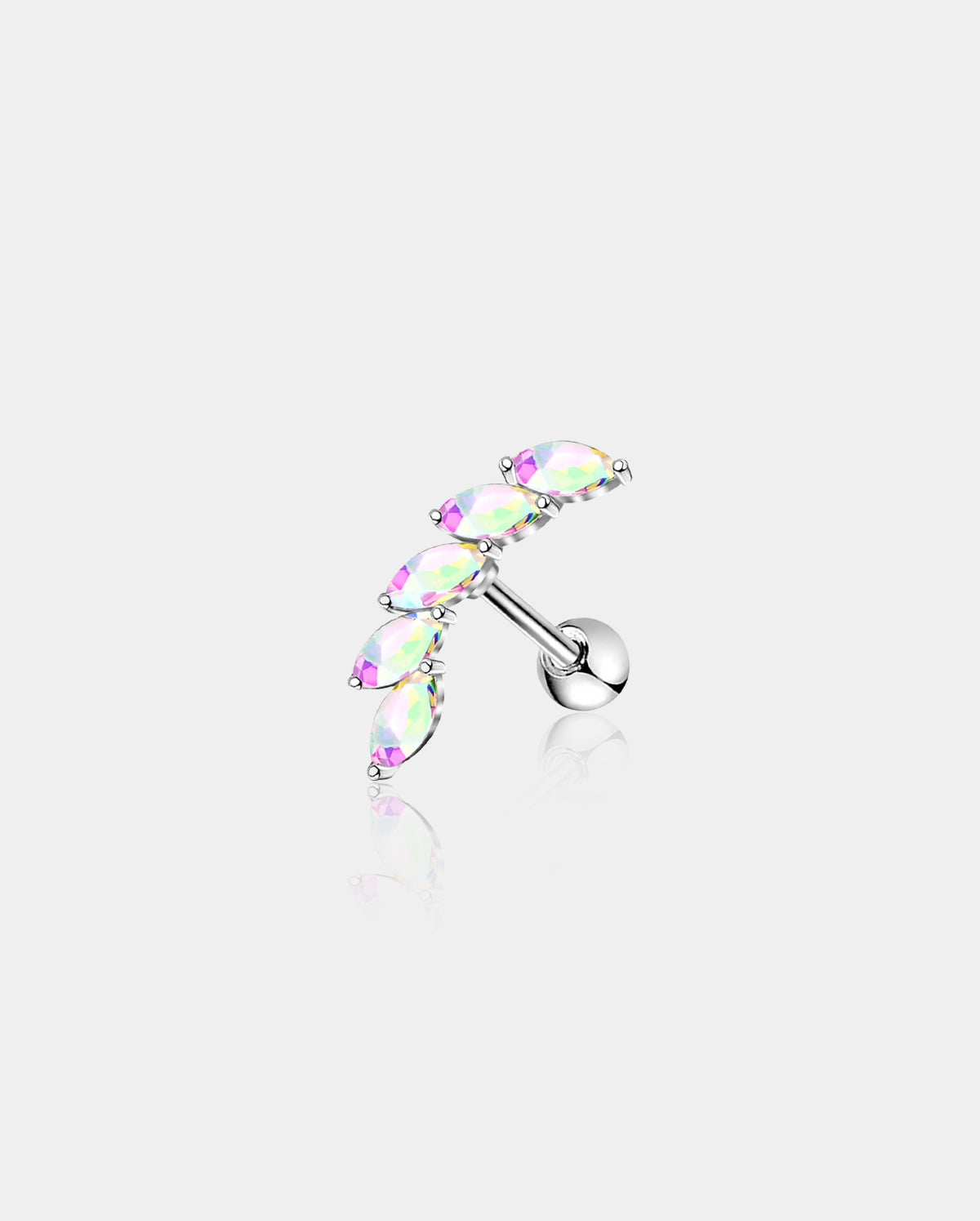 CZ Curved Cartilage Stud