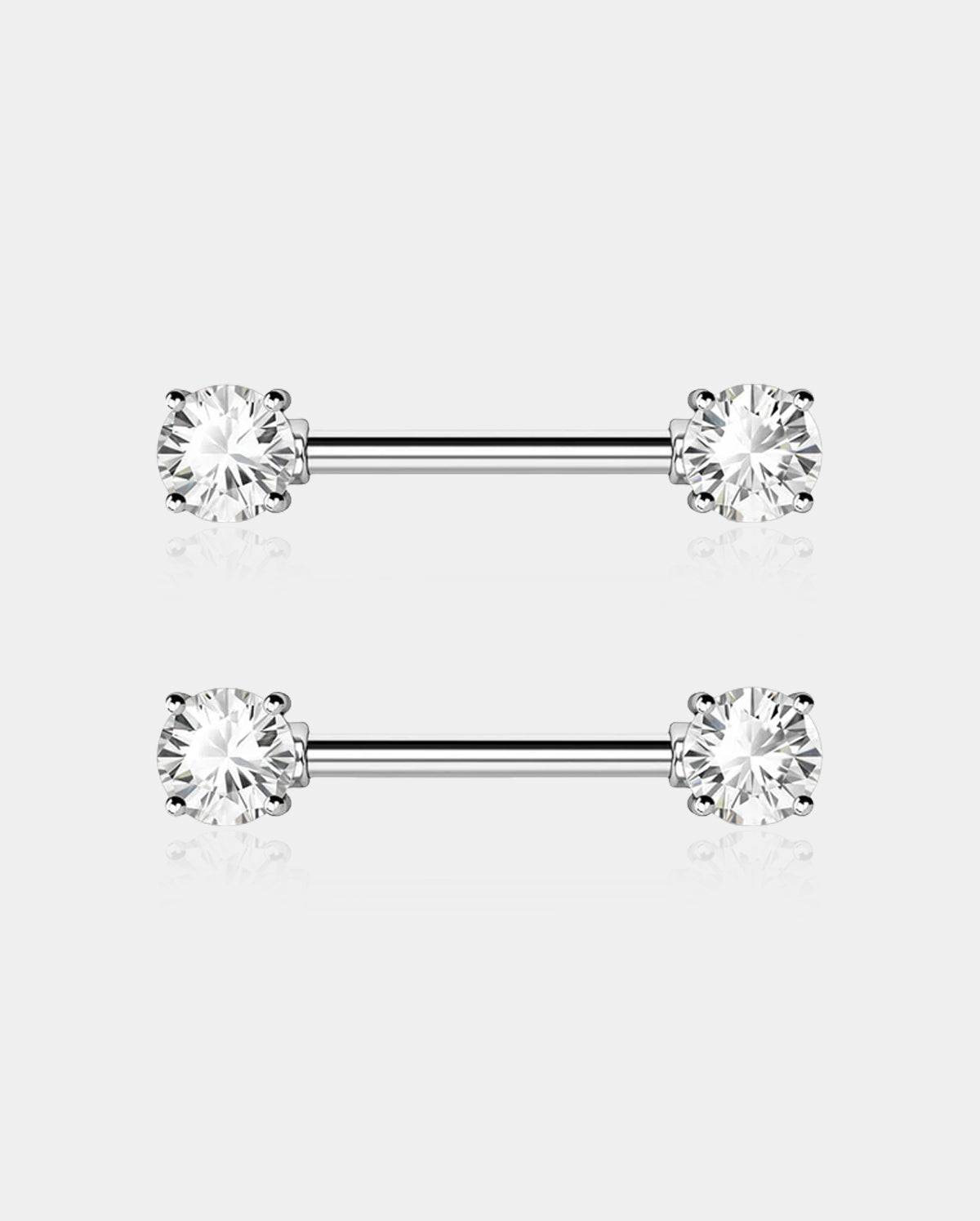 Classic CZ Nipple Barbell Pair