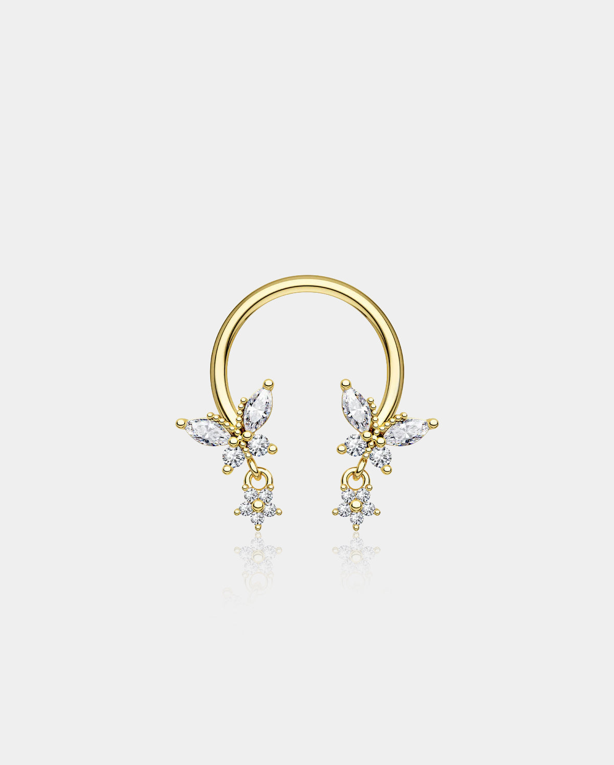 Butterfly Dangle Star Horseshoe Septum Ring