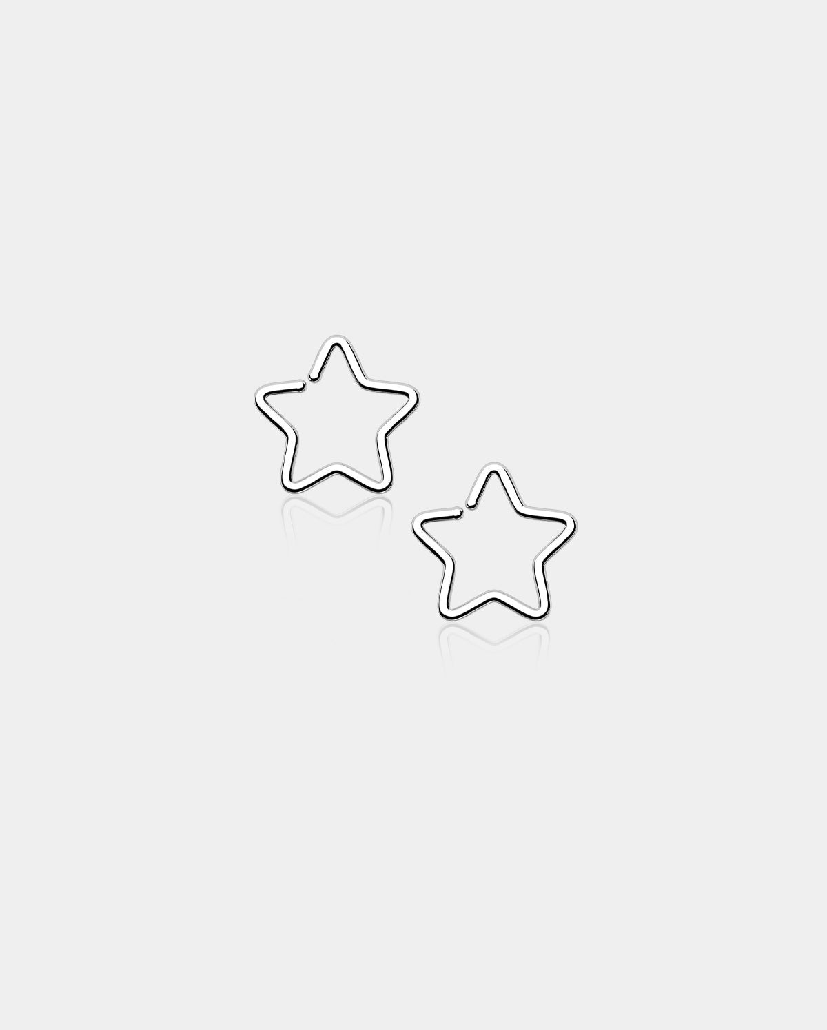 2PCS Titanium Star Seamless Nose Ring