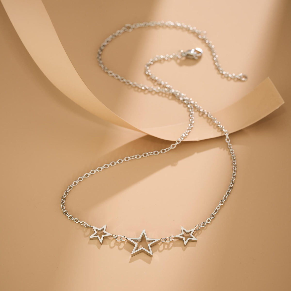 Three-Star Chain Necklace（Gift Packing Available）