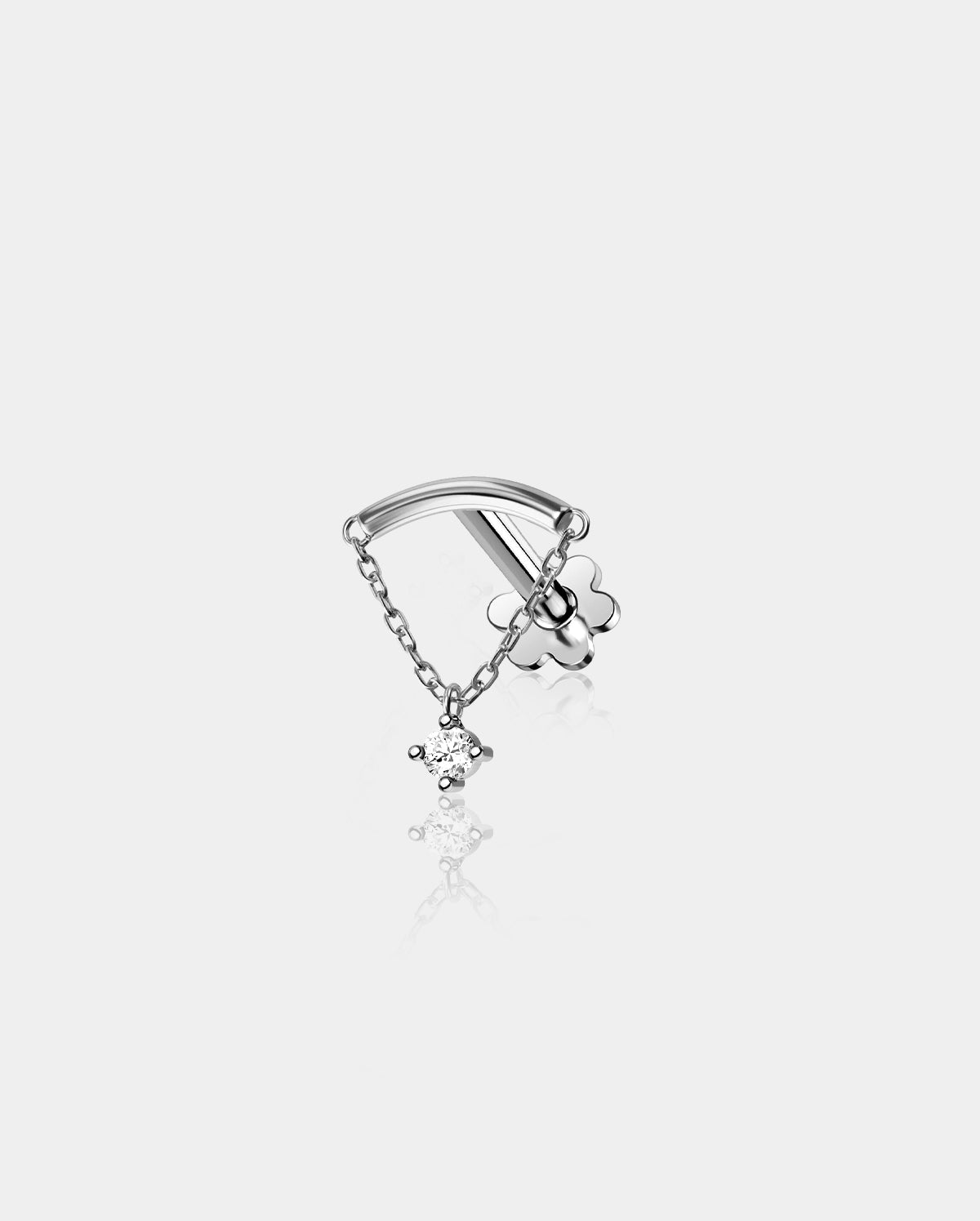 Flower Back Internally Threaded Helix Stud