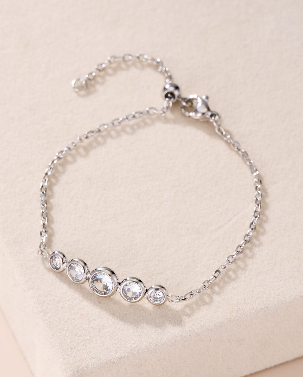 Five Round CZ Bracelet
