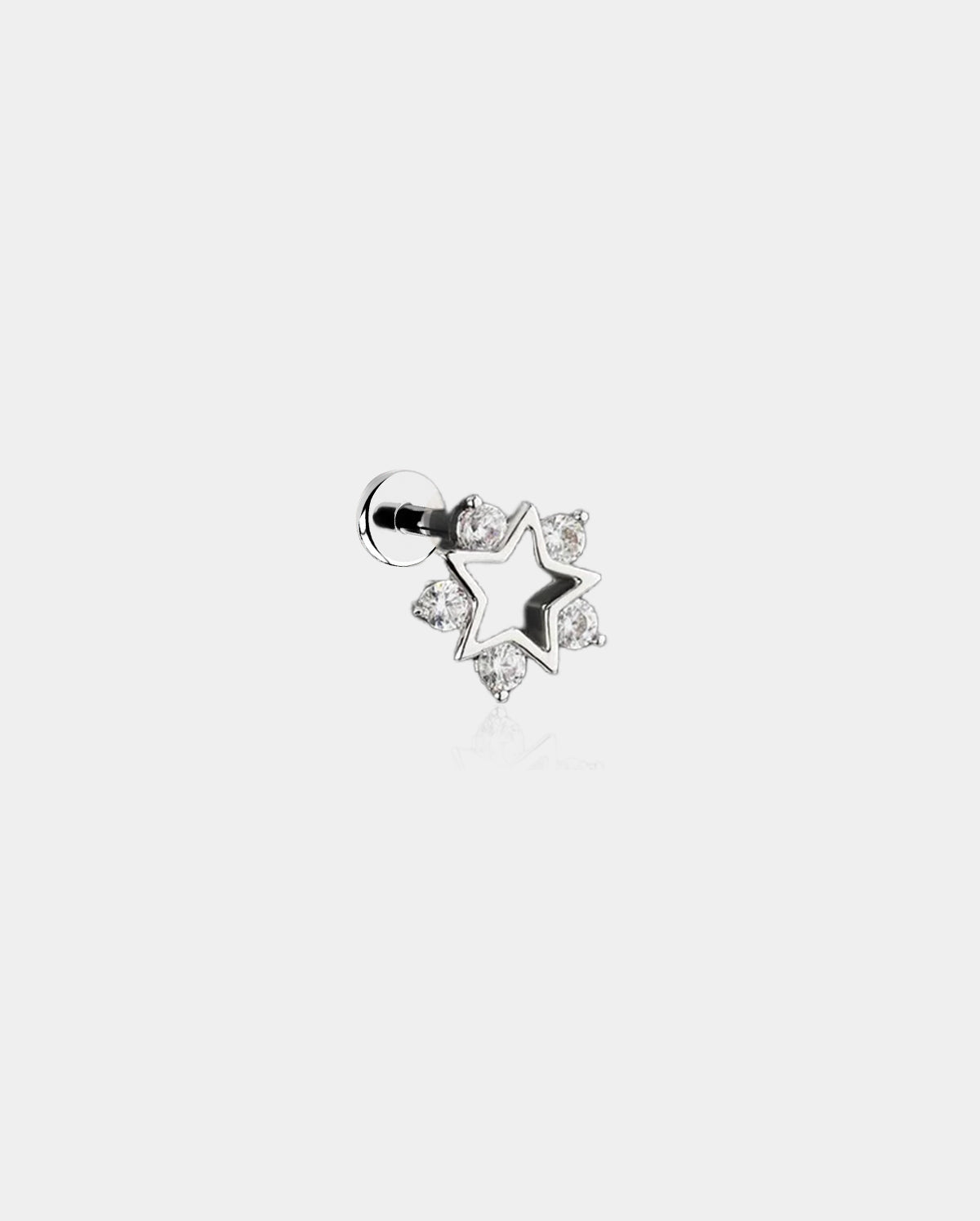 Star Internally Threaded Cartilage Stud