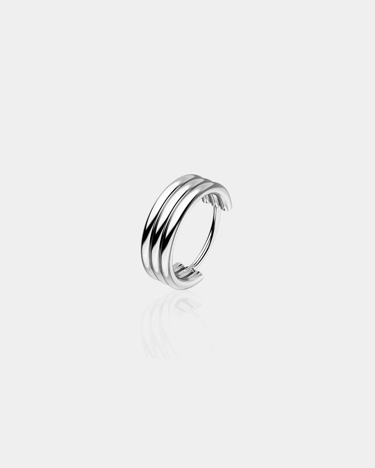Three Row Triple Segment Nose Ring