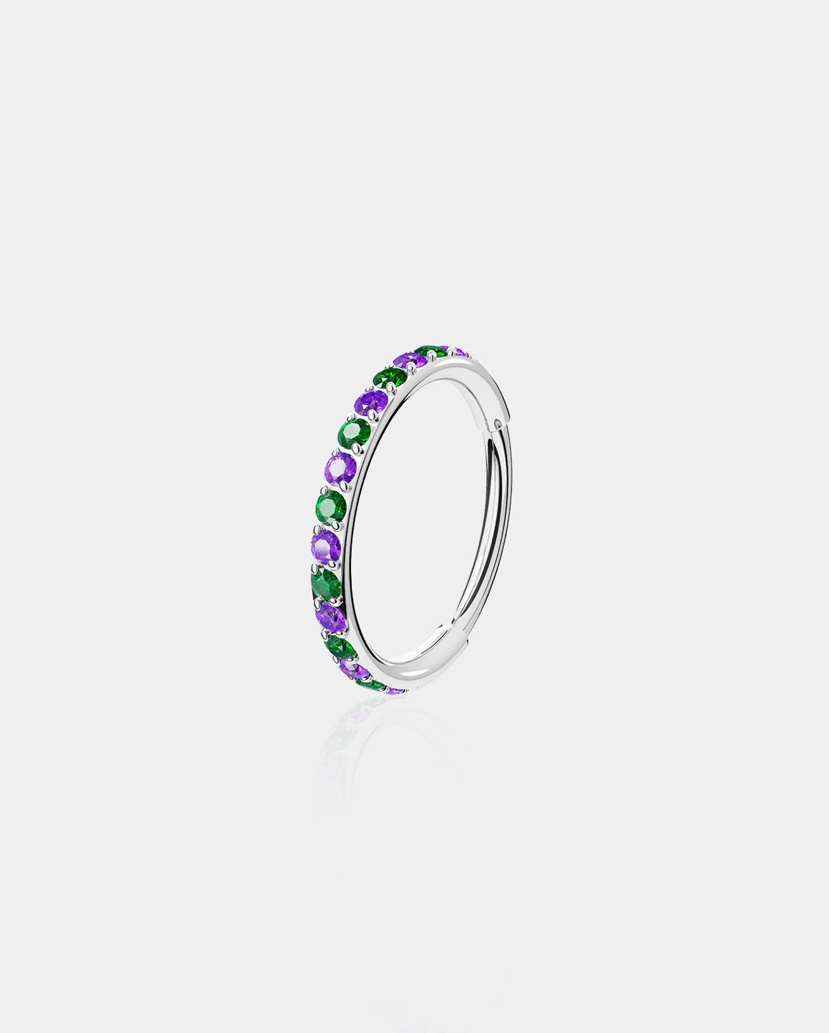 Vibrant CZ Segment Nose Hoop