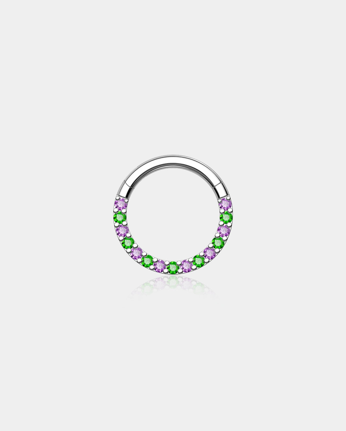 Multicolored CZ Septum Daith Ring