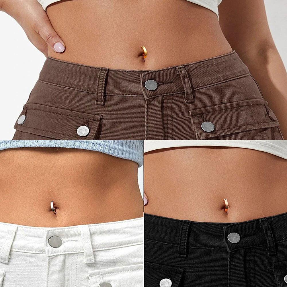 Curved Clicker Belly Ring