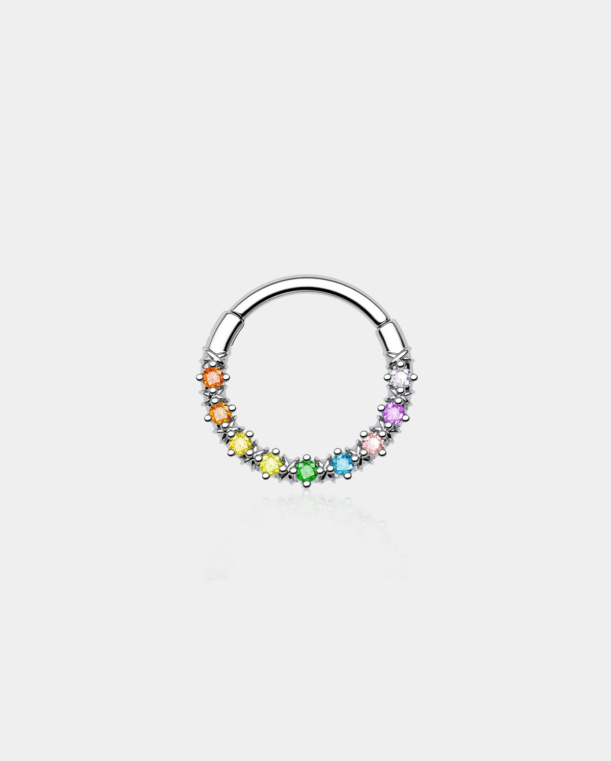 Colorful CZ Segment Daith Septum Ring