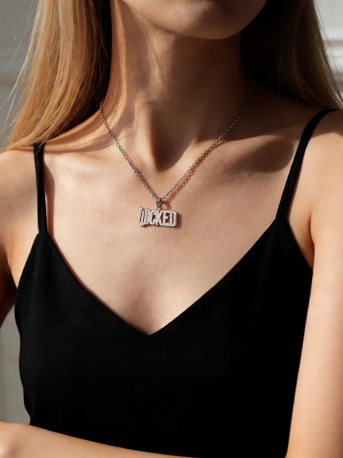 WICKED X OUFER "WICKED" Letter CZ Necklace