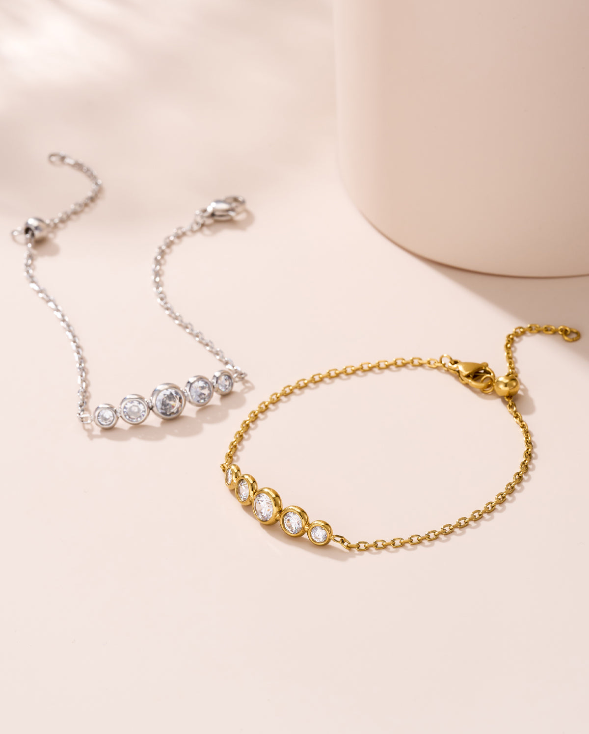 Five Round CZ Bracelet