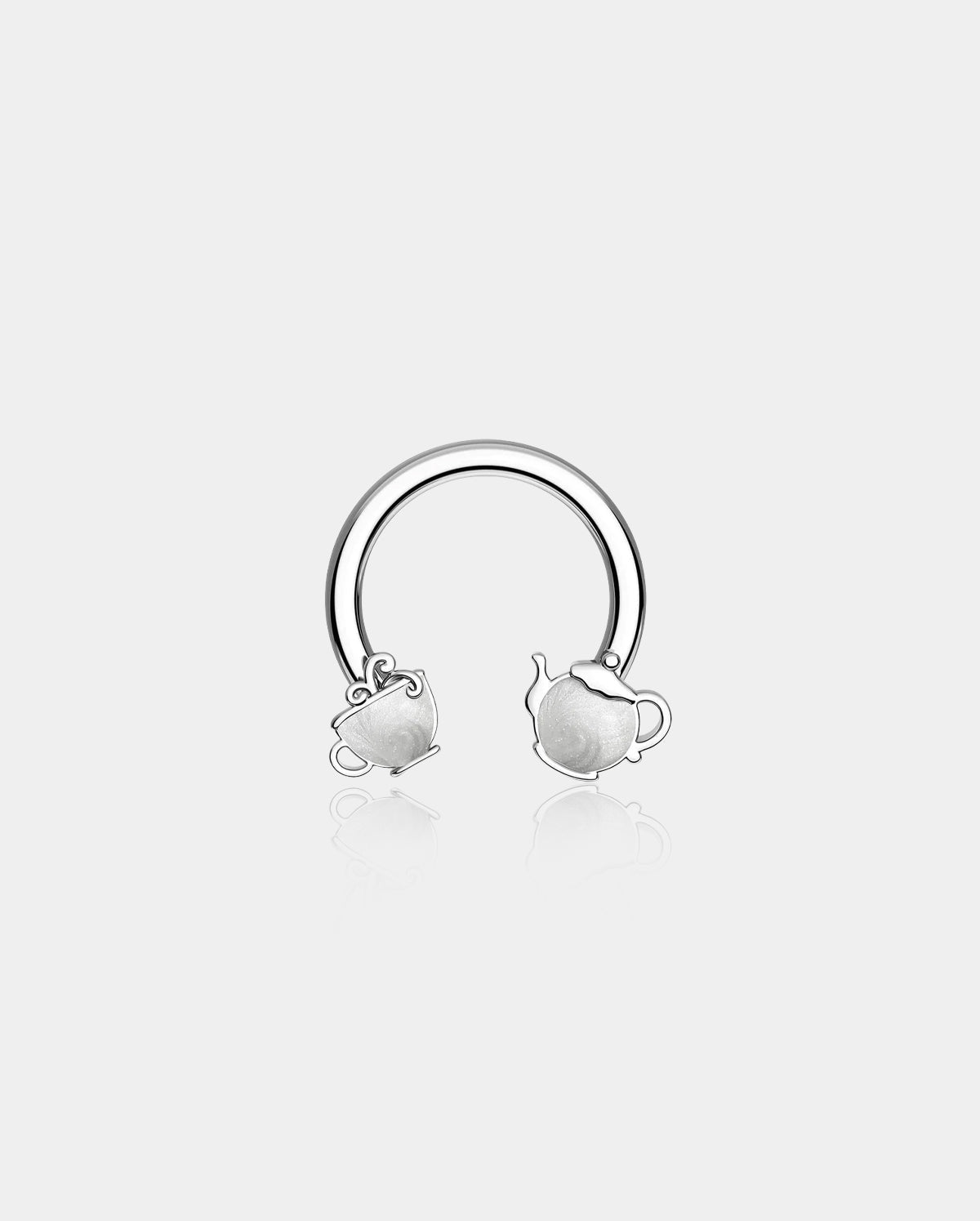 Oufer X Roly Teapot Set Horseshoe Septum Ring