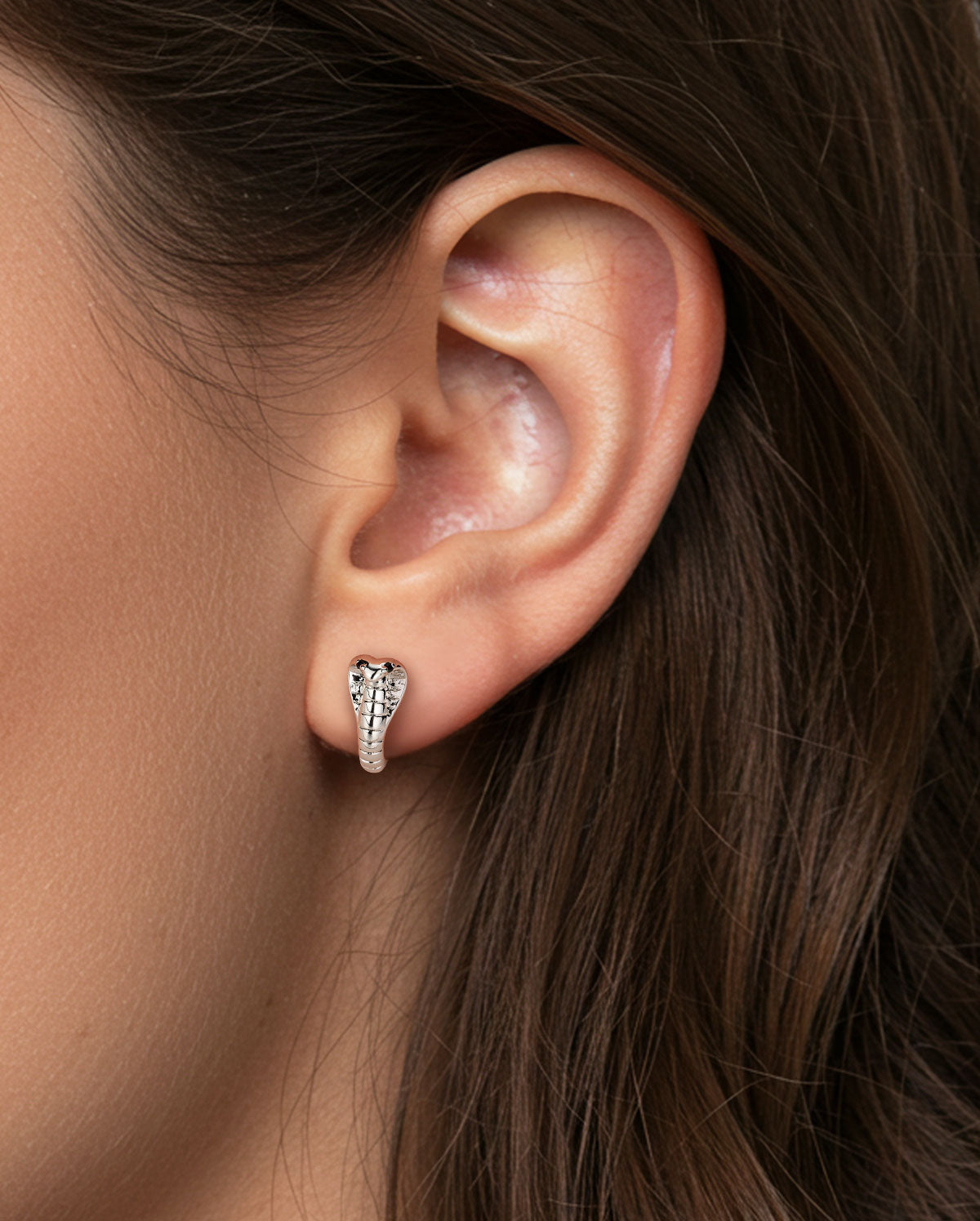 2PCS CZ Cobra Earrings