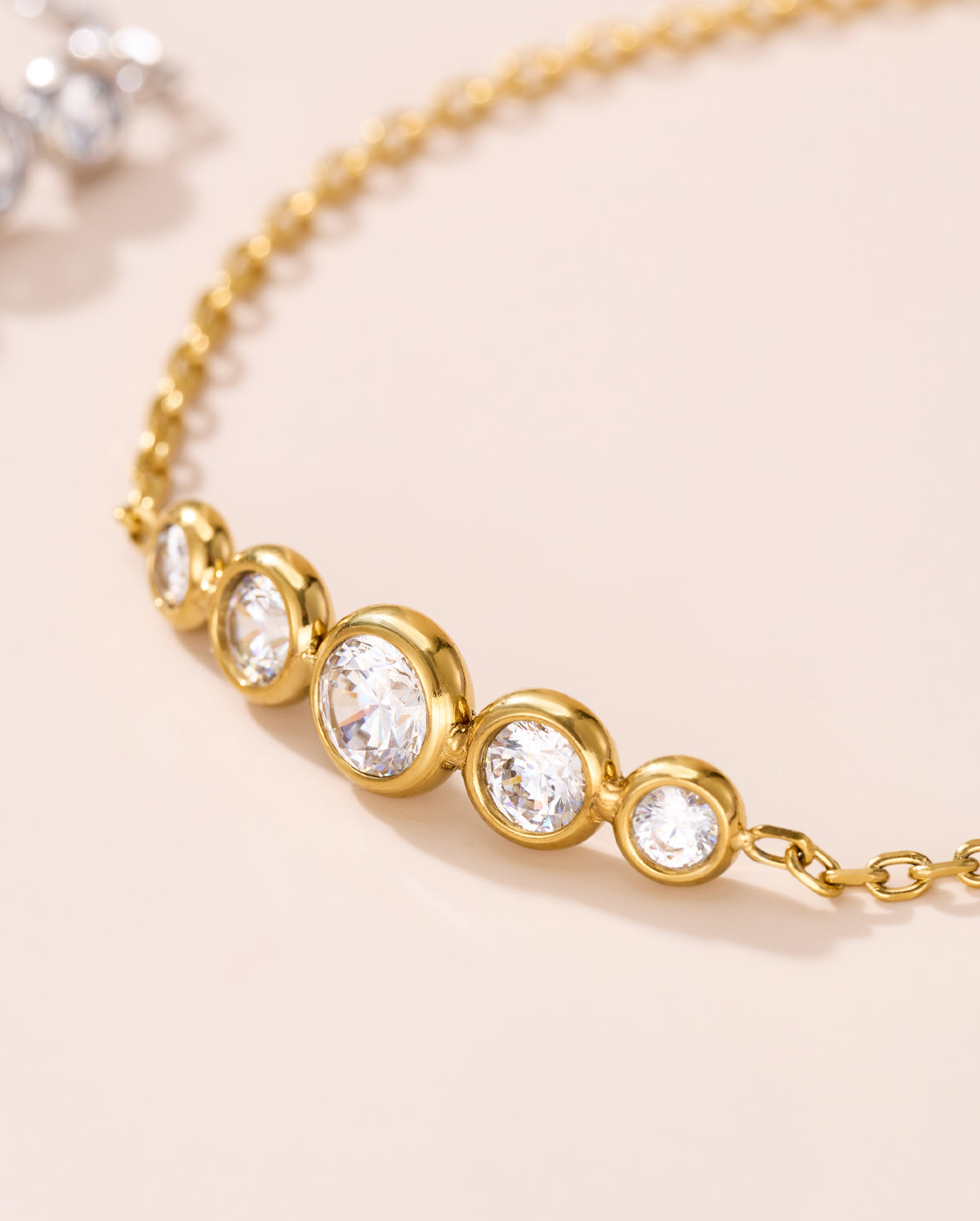 Five Round CZ Bracelet