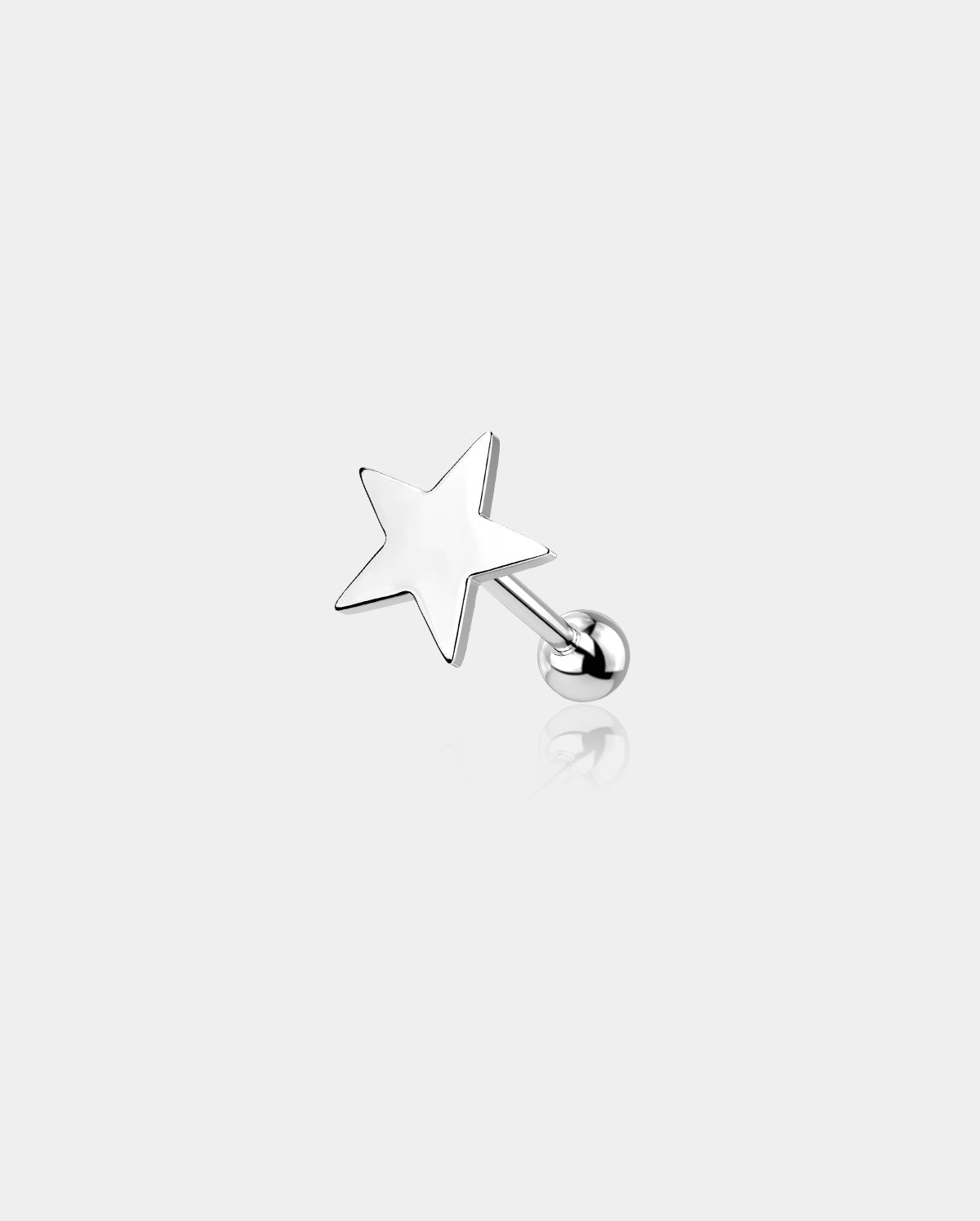 Flat Star Helix Stud Cartilage Earring