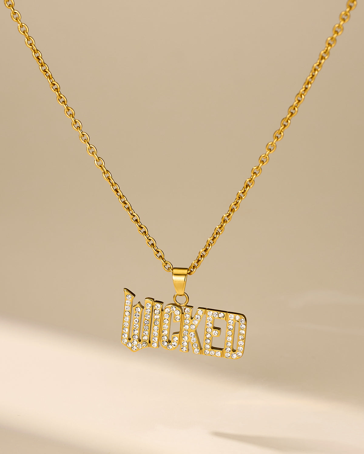 WICKED X OUFER "WICKED" Letter CZ Necklace