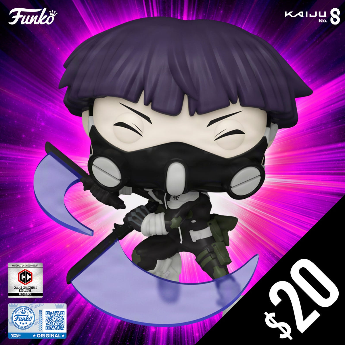 Pre-Order: Funko Pop! Chalice Exclusive Kaiju No.8 S1: Soshiro Hoshina #2086