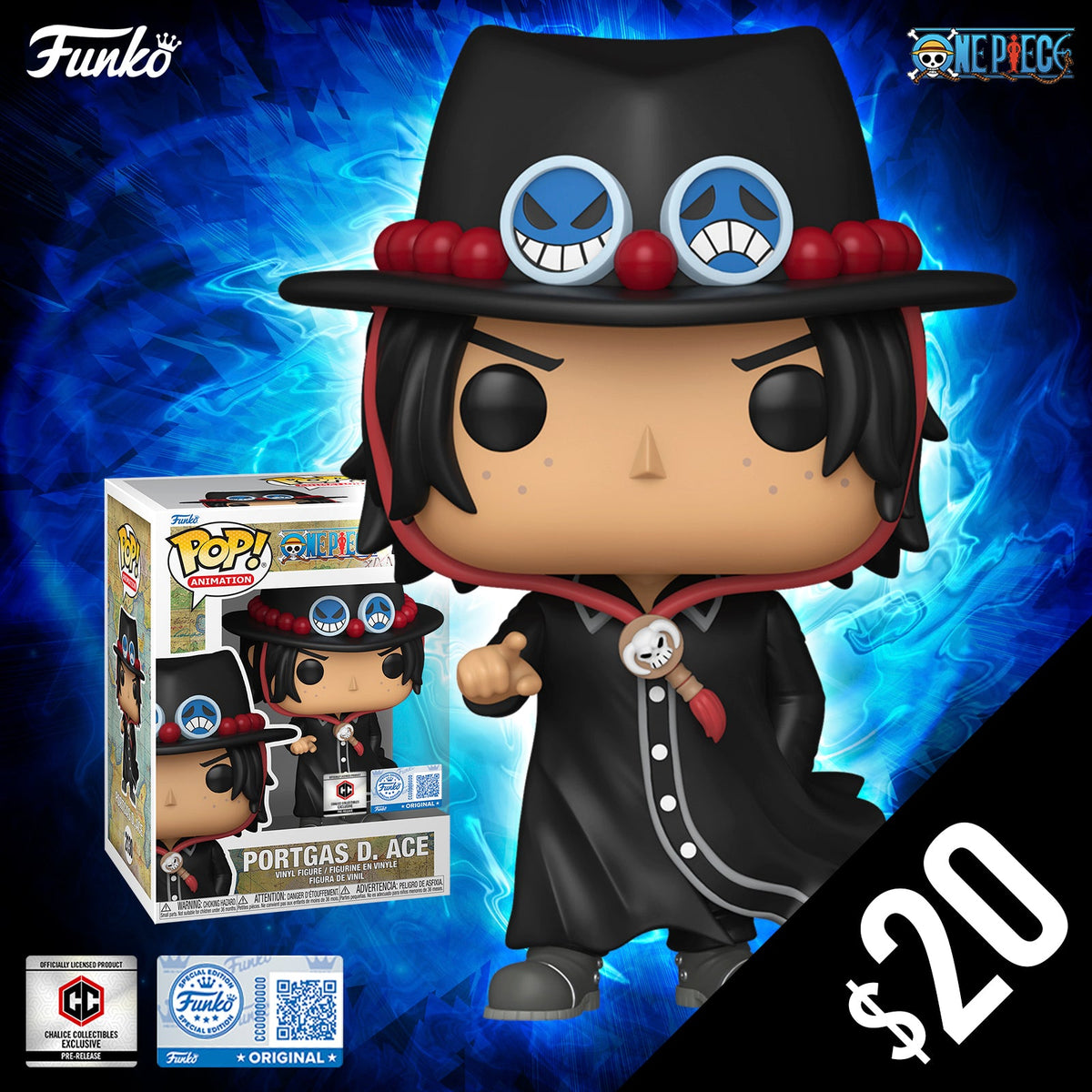 Pre-Order: Funko Pop! Chalice Exclusive: One Piece S12: Portgas D. Ace  #2130 (PR)
