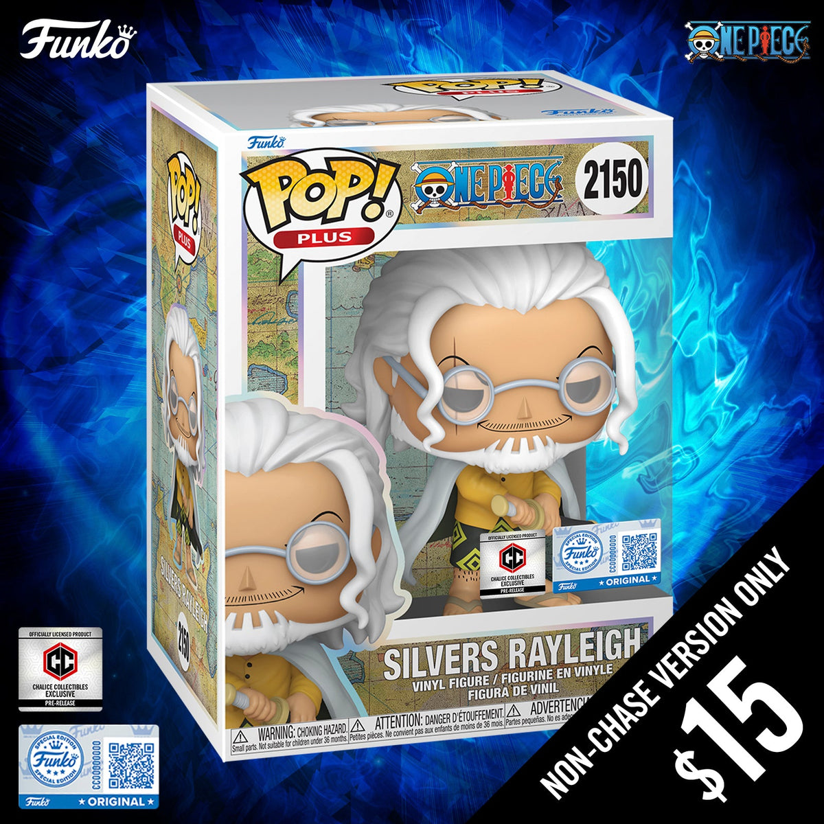 Pre-Order: Funko Pop! Chalice Exclusive: One Piece S12: Silvers Rayleigh  #2150 (Non-Chase) (PR)