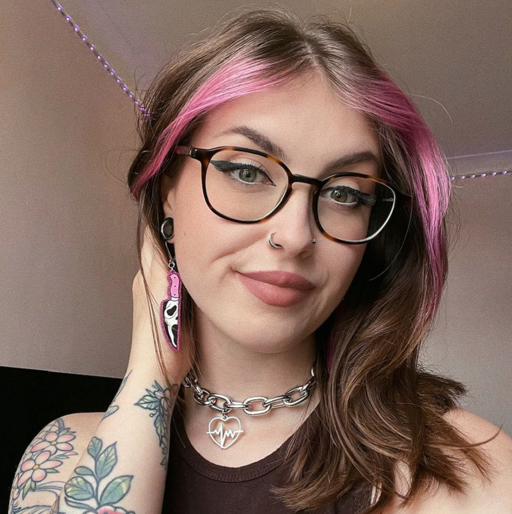 20G Double Hoop CZ Titanium Nose Ring