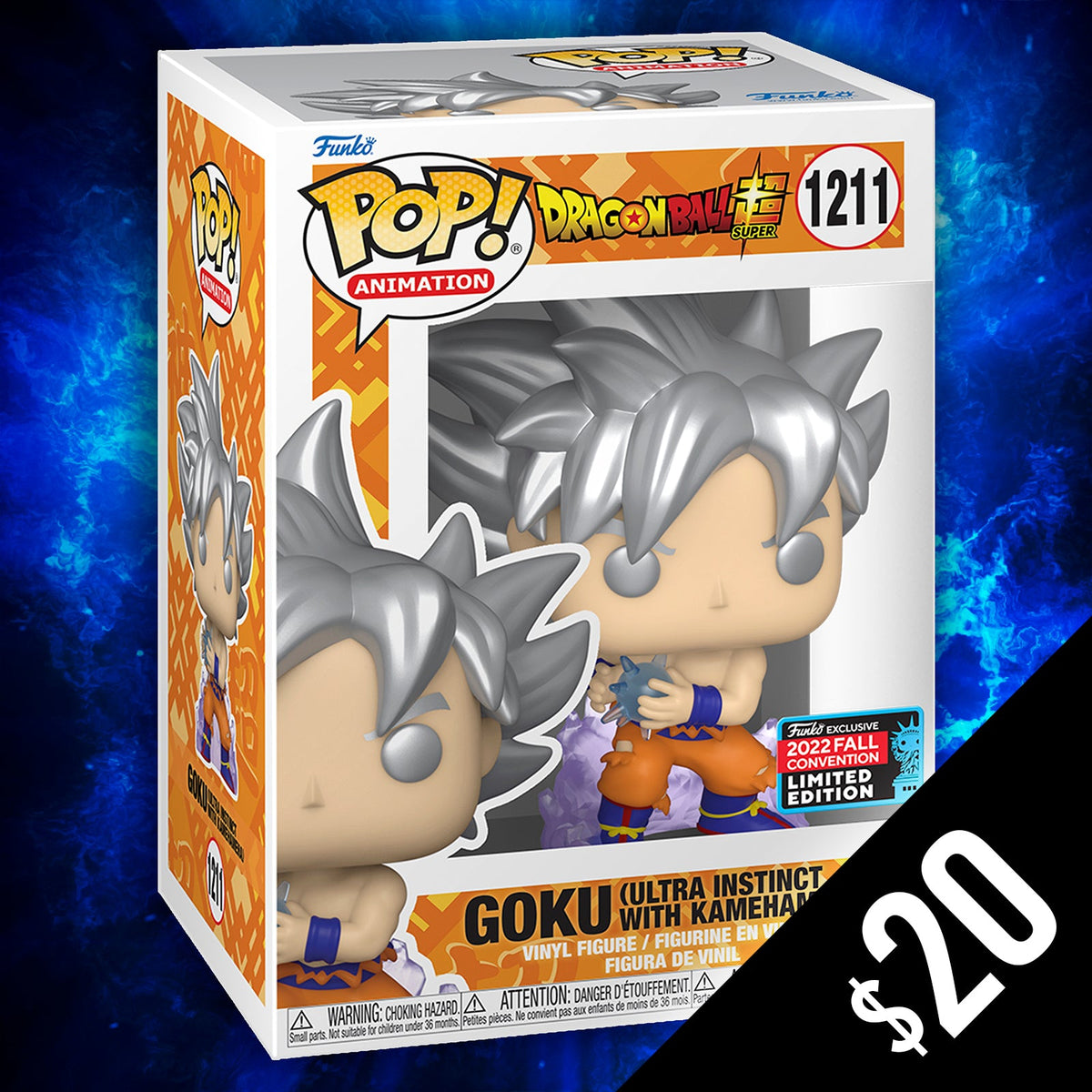 Funko Pop! Chalice NYCC Shared Exclusive: DBZ: Goku (Ultra Instinct w/Kamehameha) #1211