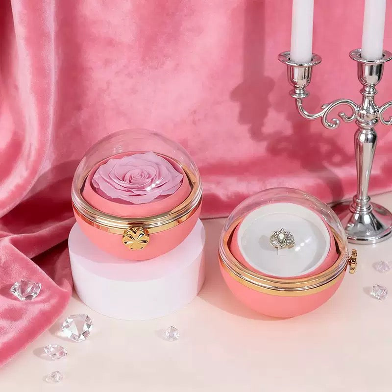 Luxury Rose Flower Jewelry Gift Case