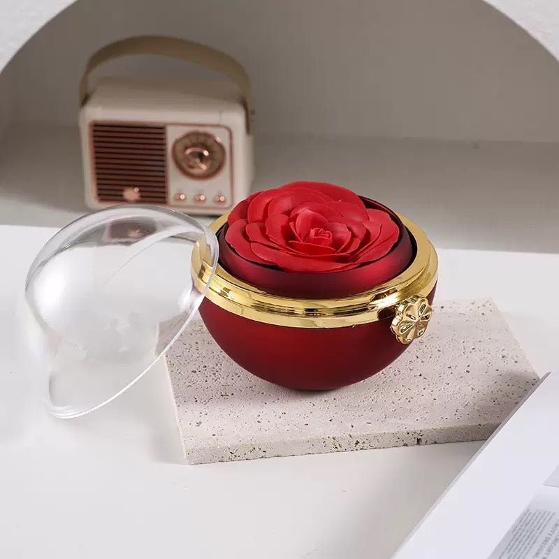 Luxury Rose Flower Jewelry Gift Case