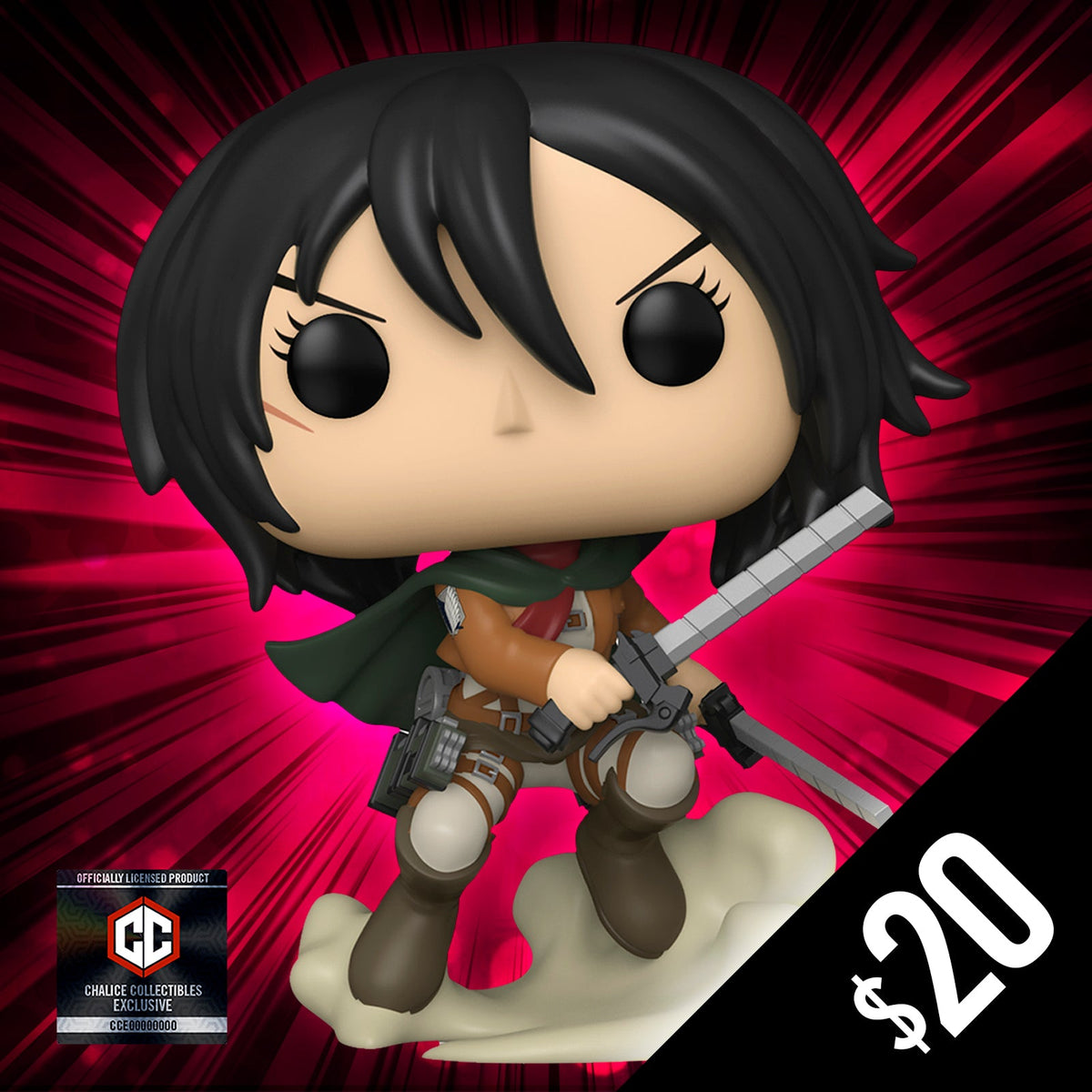 Funko Pop! Chalice Exclusive: Attack On Titan: Mikasa Ackermann #1172