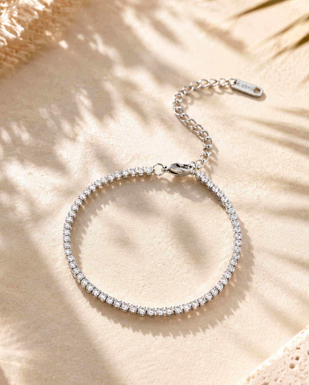 2mm Clear CZ 18K Plated Tennis Bracelet