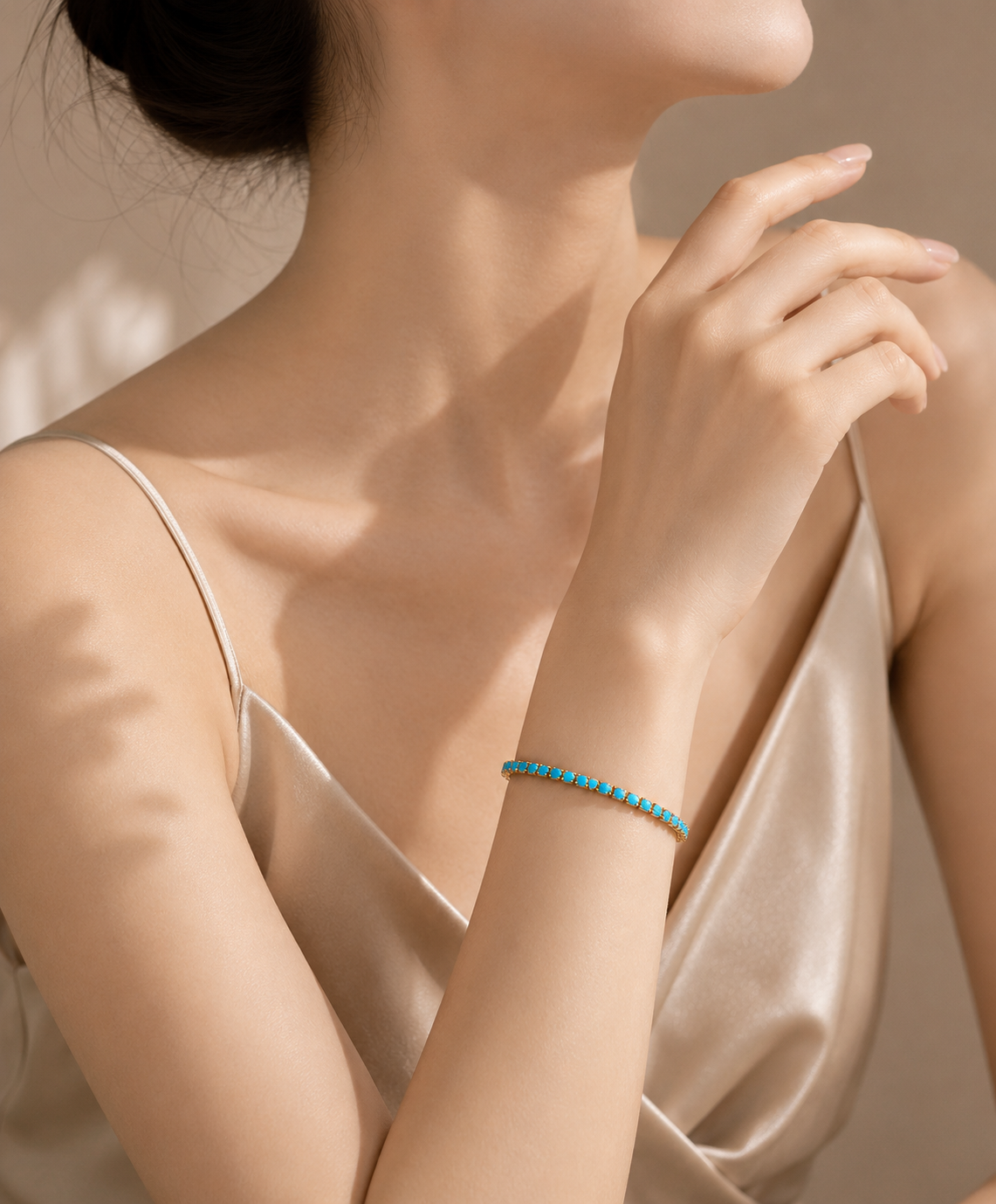 Elegant Turquoise 18K Plated Bracelet