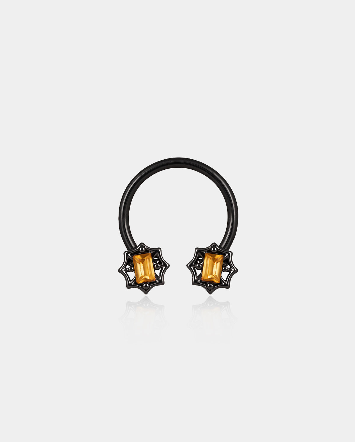 Orange CZ Spider Web CBR Daith Septum Ring