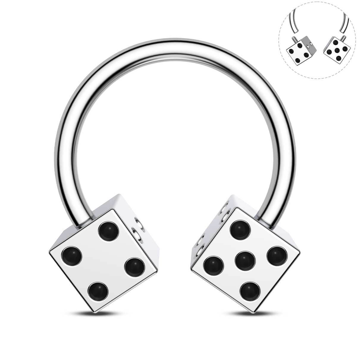 Dice Internally Threaded Septum Ring