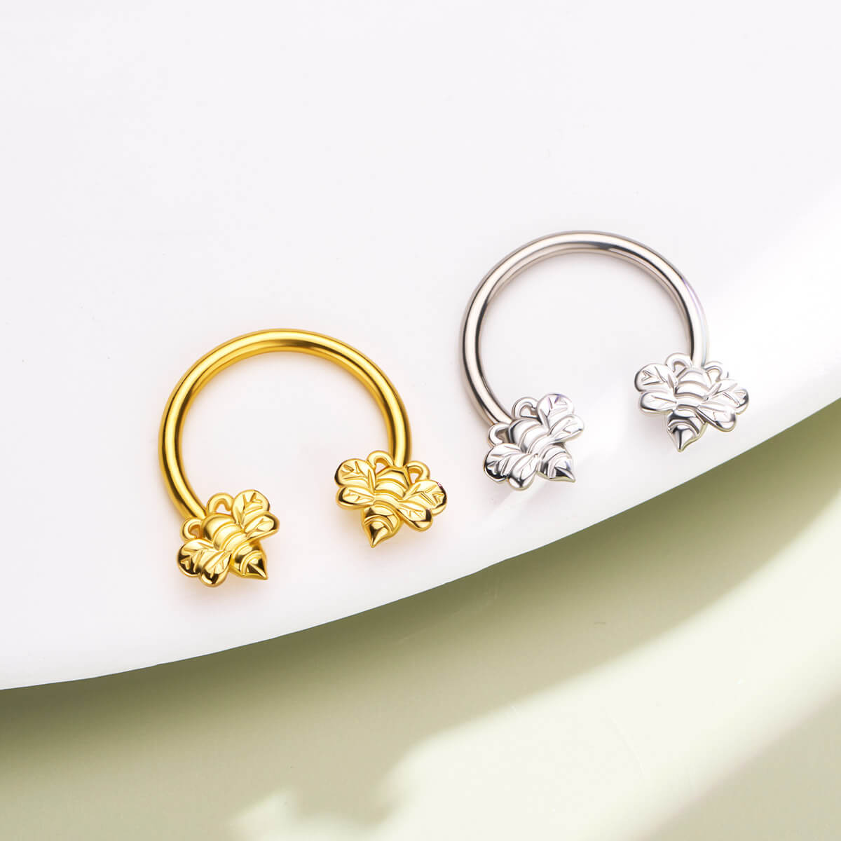 Cute Bee Horseshoe Septum Ring