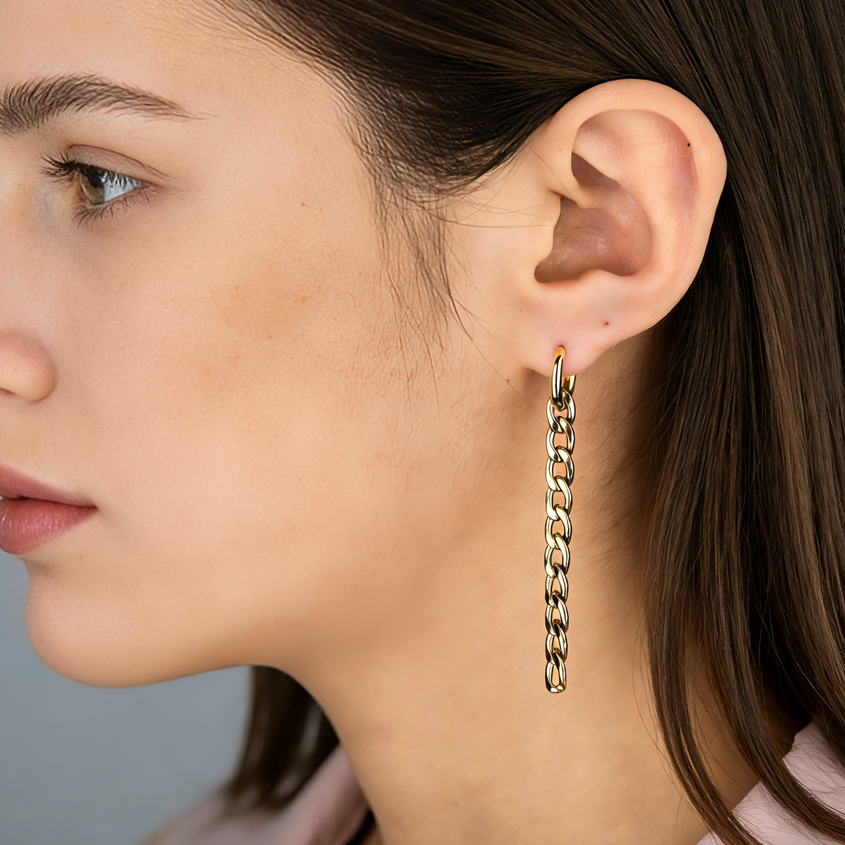 2PCS Minimalist Long Chain Drop Earrings