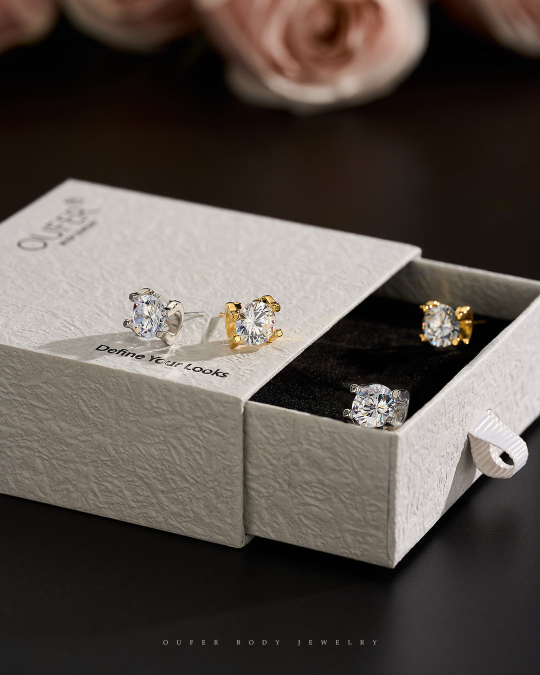 2PCS Minimalist CZ Earring Studs
