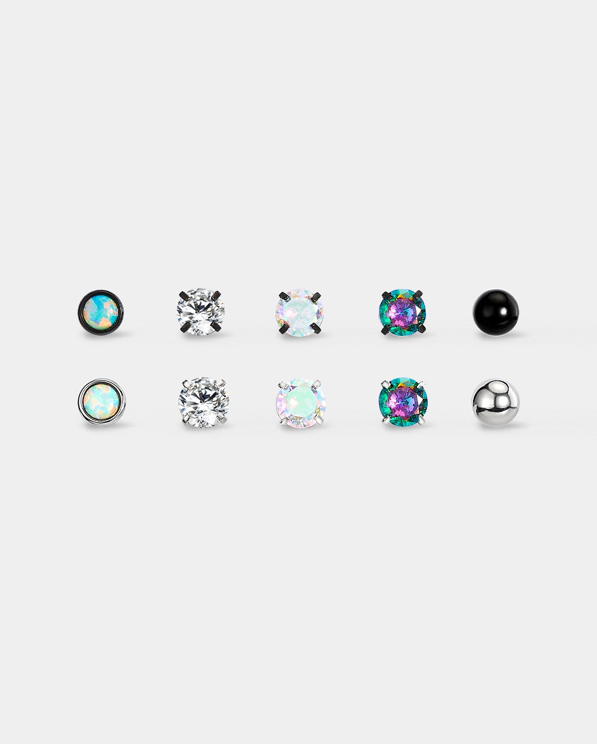 16PCS Earrings Hoops & Studs Set