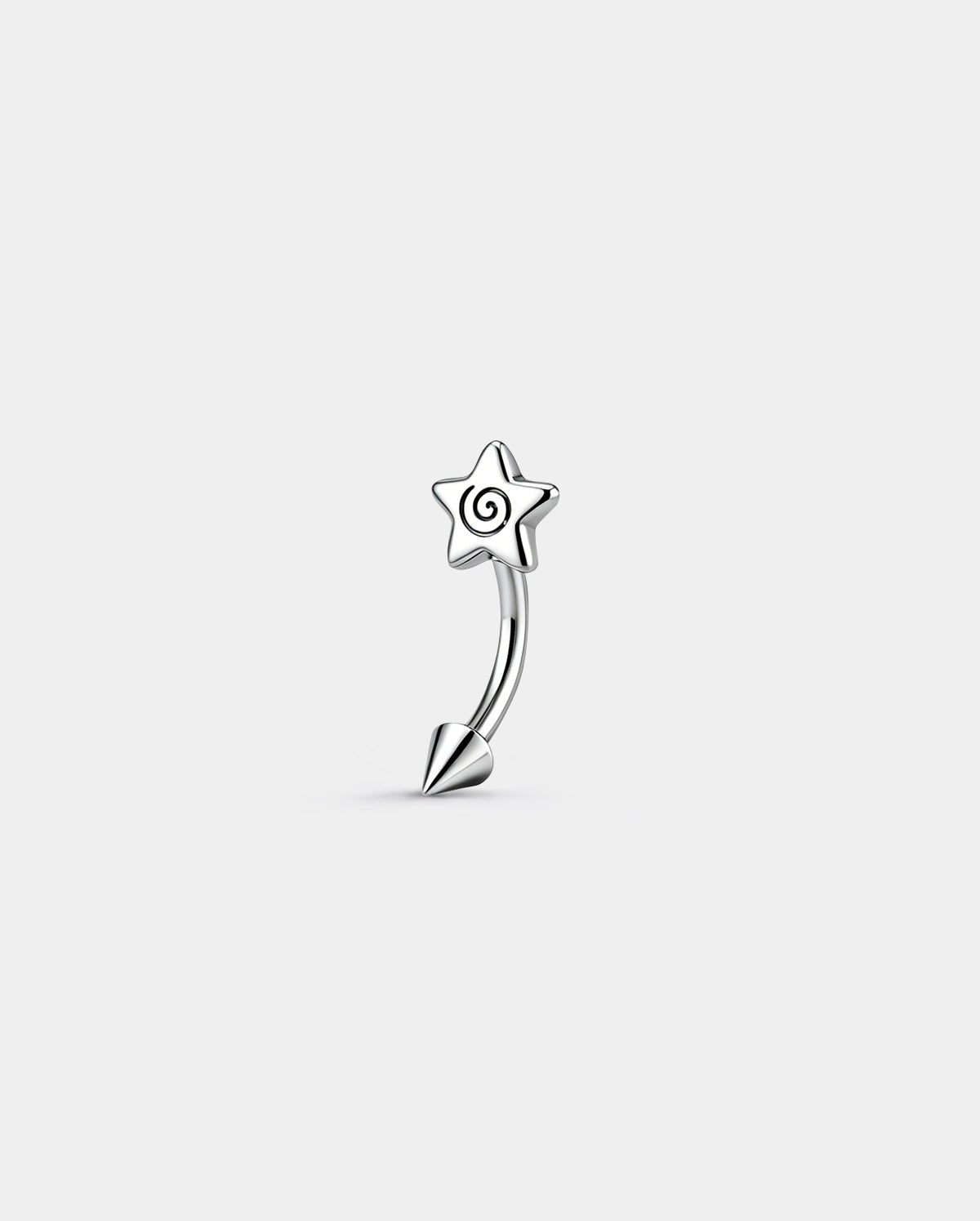 Spiral Star Eyebrow Stud