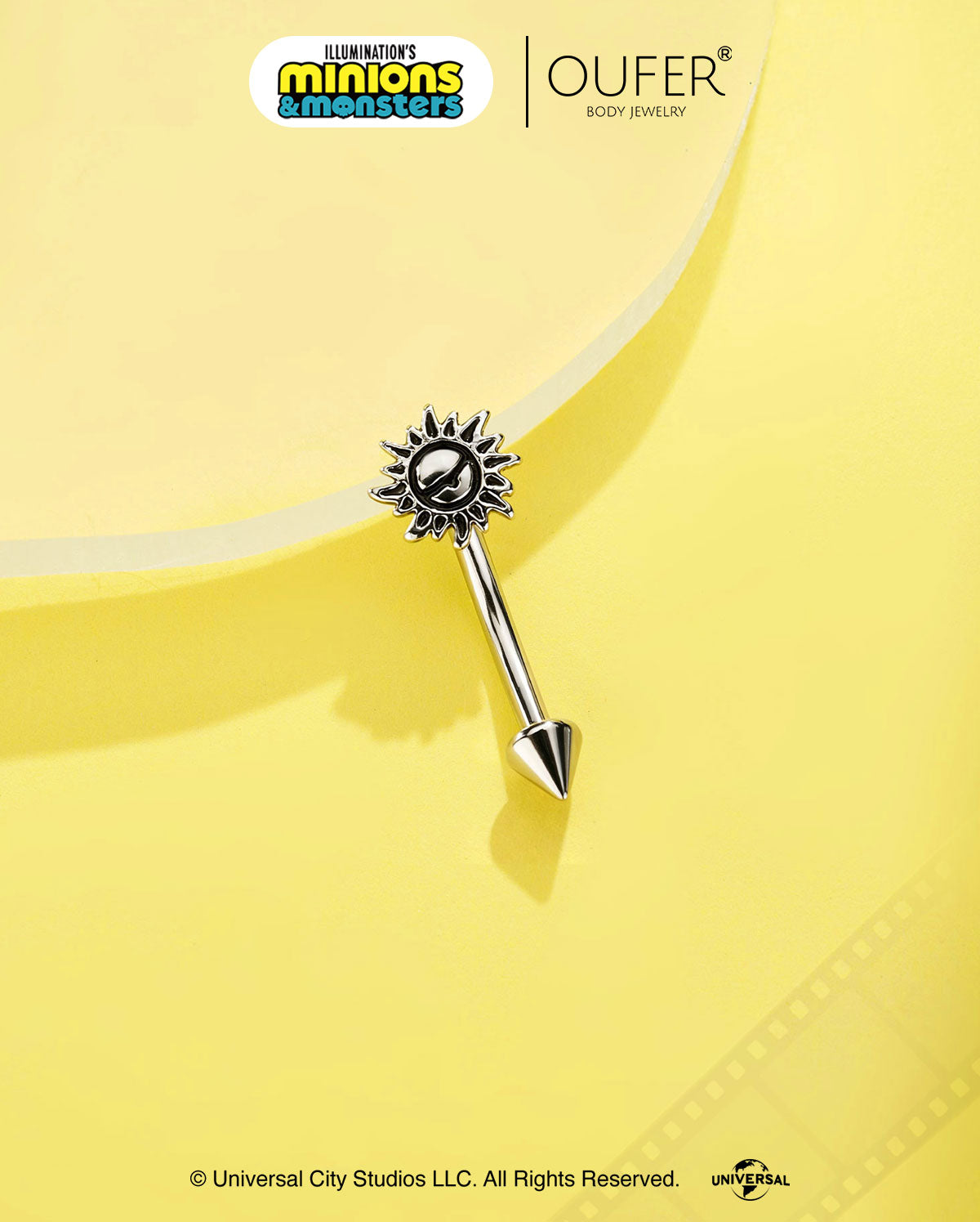 MINIONS × OUFER Sun Symbol Eyebrow Stud